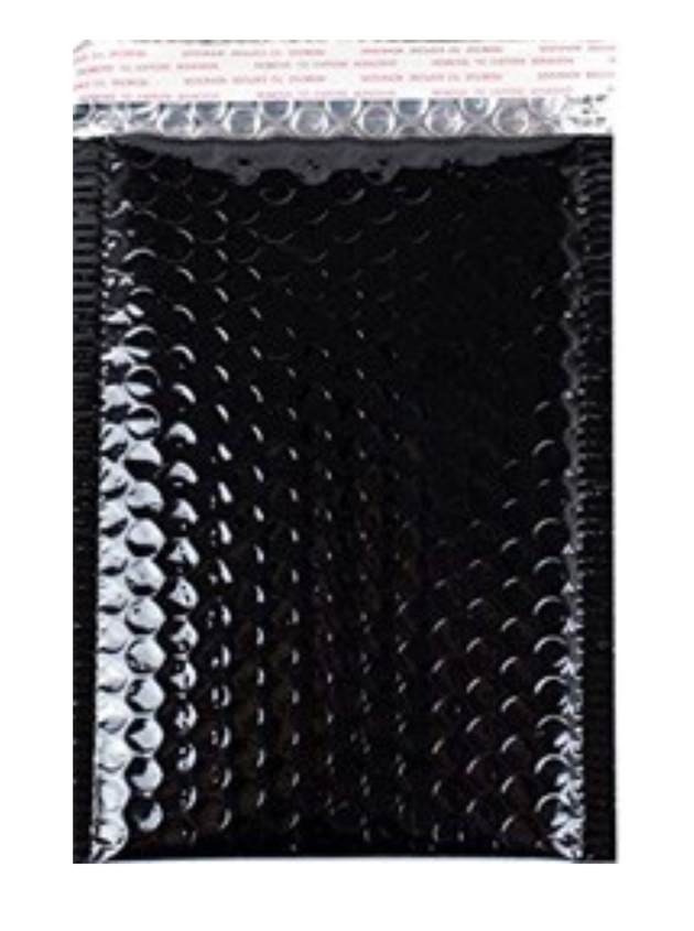 Metallic Black Bubble Mailer (Heavy Style)