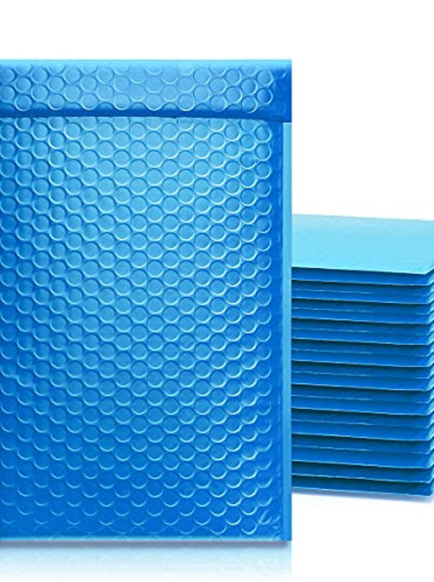 Blue Poly Bubble Mailers
