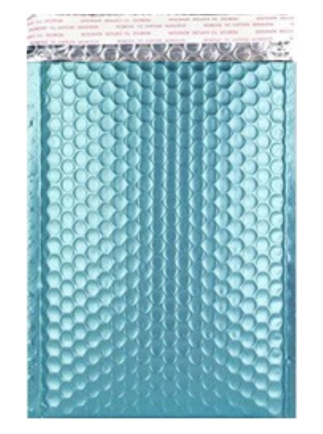 Metallic AQUA ICE Bubble Mailer (Heavy Style)