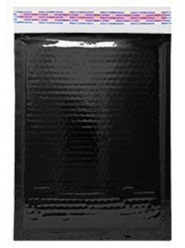 Glossy Black Bubble Mailers