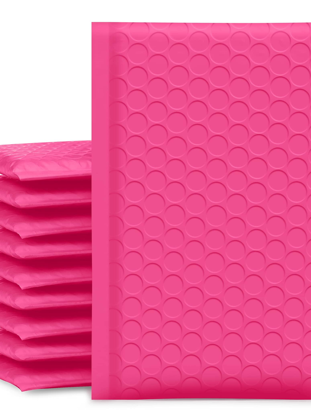 Hot Pink Poly Bubble Mailers