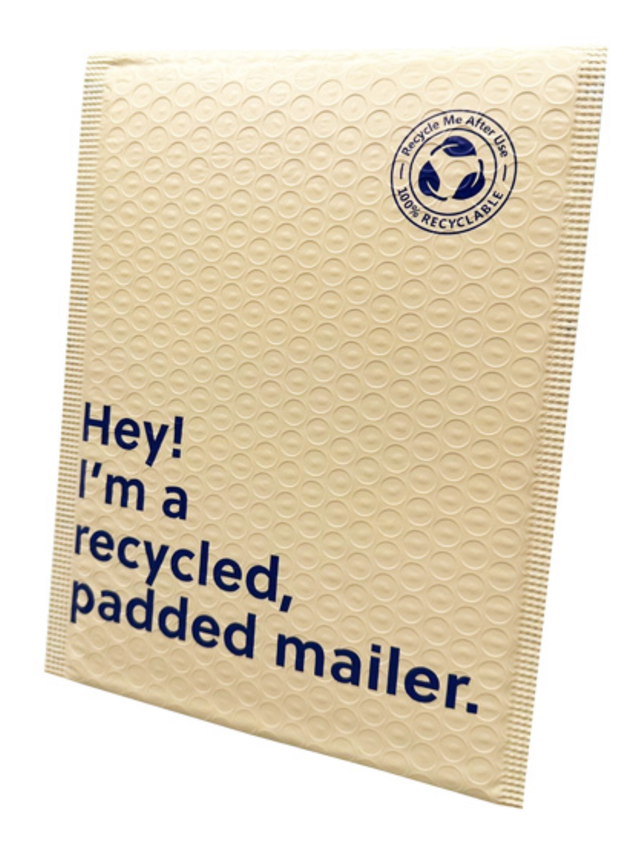 Recycled Message Poly Bubble Mailers
