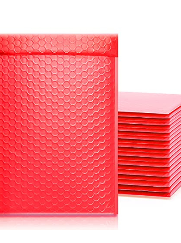 Red Poly Bubble Mailers