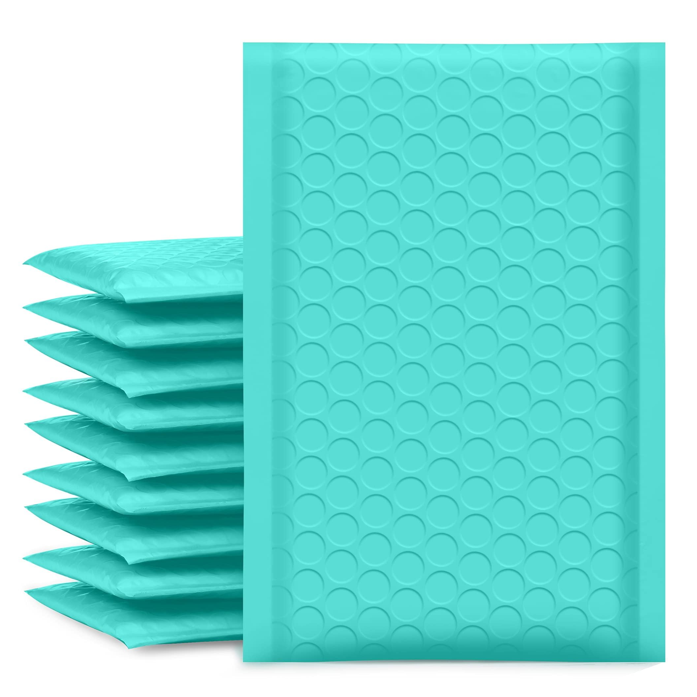 Teal Poly Bubble Mailers