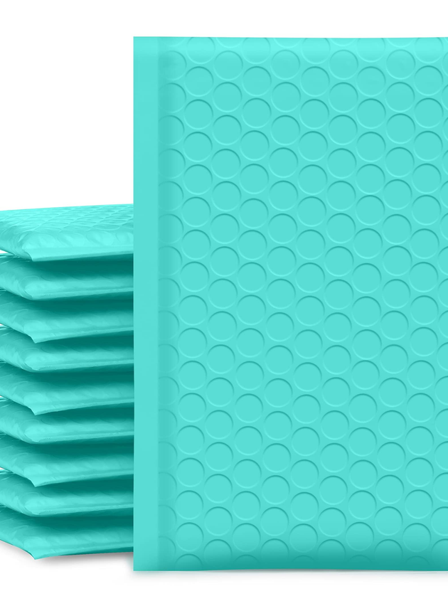Teal Poly Bubble Mailers